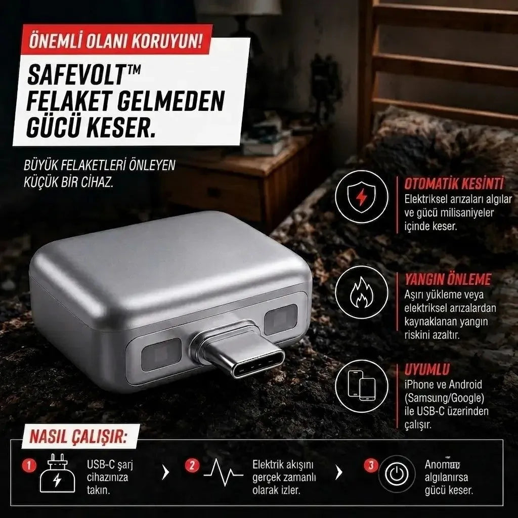 SafeVolt™  Type-C 140W Akıllı Şarj Koruyucu